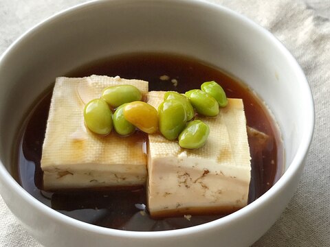 枝豆のあんかけ豆腐